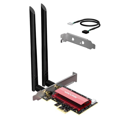 Беспроводная сетевая карта WAVLINK WN685BE3-B BE8800 2,4 ГГц 5 ГГц 6 ГГц Wi-Fi 7 Tri-Band PCI-E