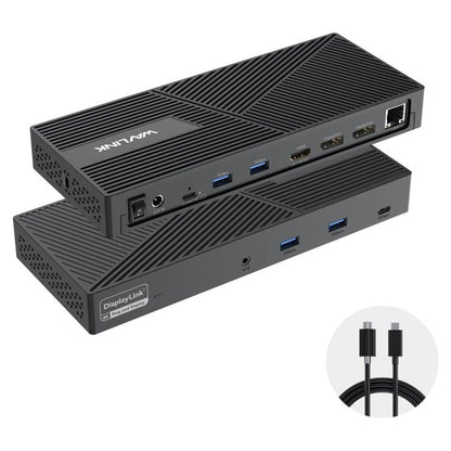 WAVLINK UG69PD24 12-in-1 PD 100W uzlādes DisplayLink dokstacija Thunderbolt 4/3 portiem