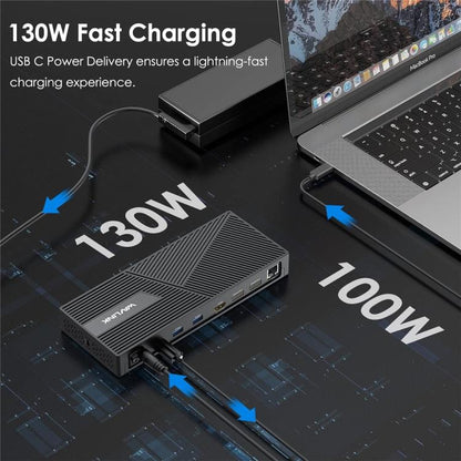 WAVLINK UG69PD24 12-in-1 PD 100W uzlādes DisplayLink dokstacija Thunderbolt 4/3 portiem
