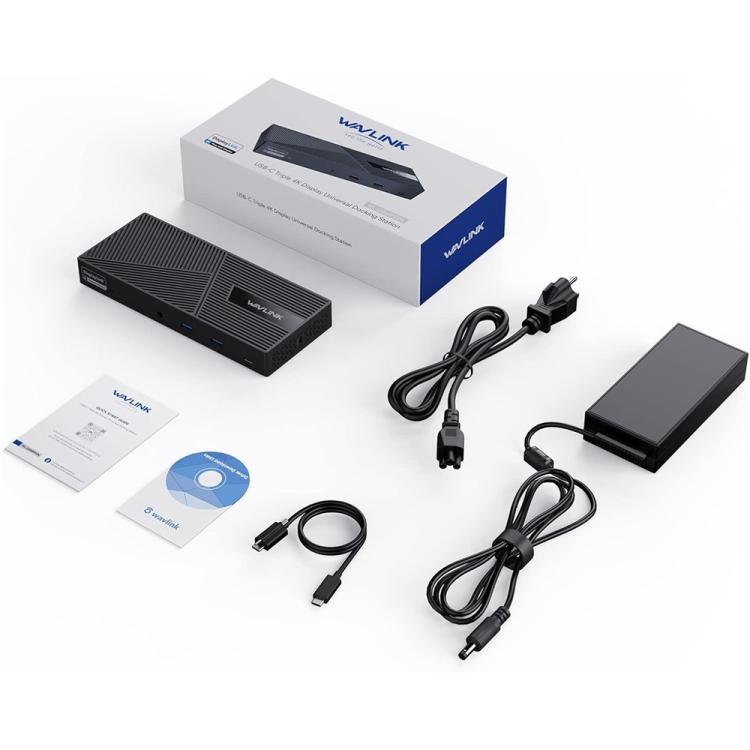 WAVLINK UG69PD24 12-in-1 PD 100W uzlādes DisplayLink dokstacija Thunderbolt 4/3 portiem