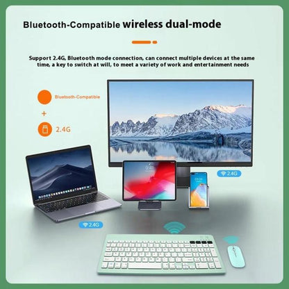 2858+030 Беспроводная перезаряжаемая клавиатура и мышь Bluetooth с разрешением 800/1200/1600 точек на дюйм