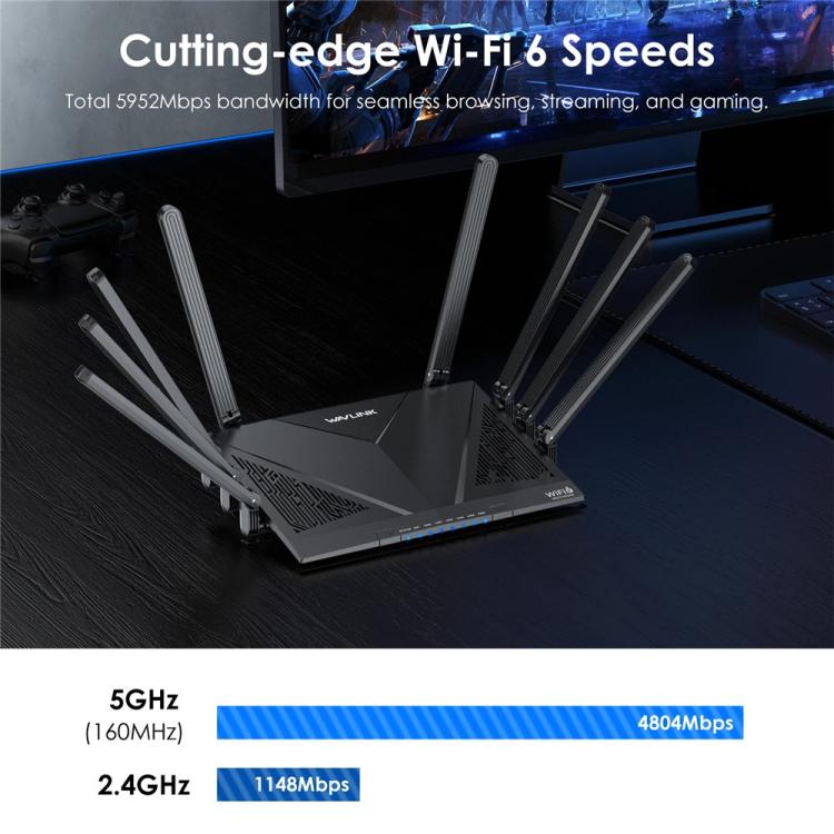WAVLINK WN536AX6 для игрового высокоскоростного двухдиапазонного повторителя MESH AP AX6000 WiFi 6-маршрутизатор
