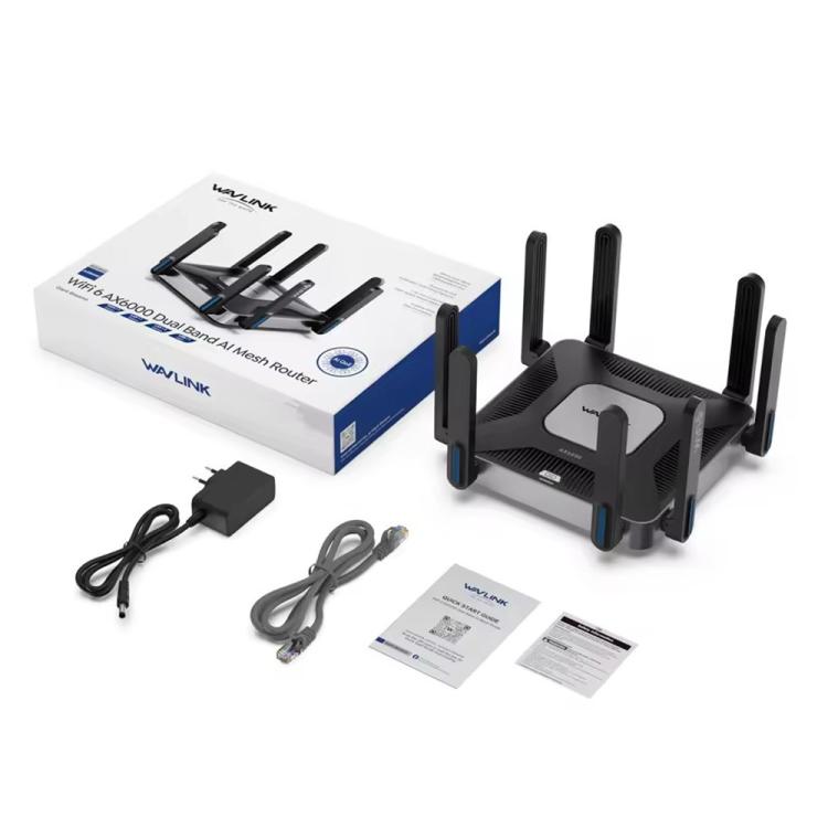 WAVLINK WN592AX6 2.5G vairāku gigabaitu portu četrkodolu procesors AX6000 divjoslu WiFi 6 maršrutētājs