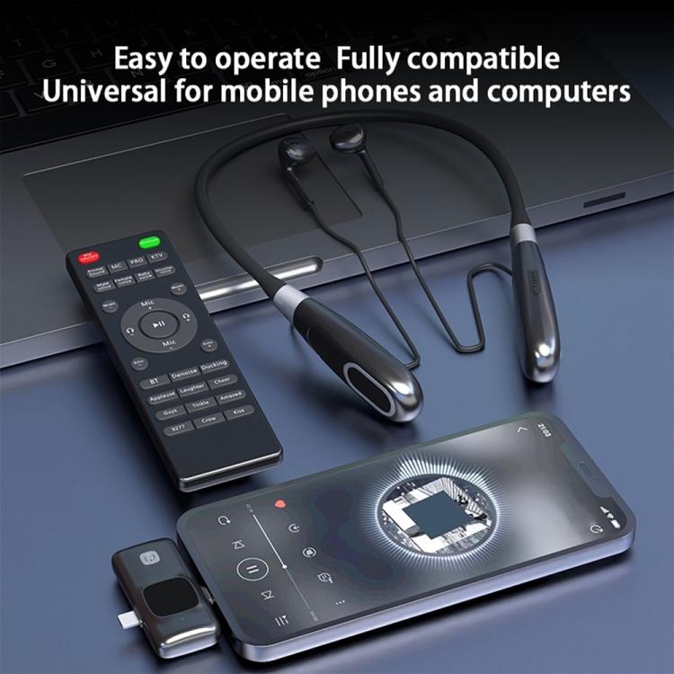 E8 Built-in Sound Card Wireless Neck-Mounted Microphone Gaming Voice Chat Headset