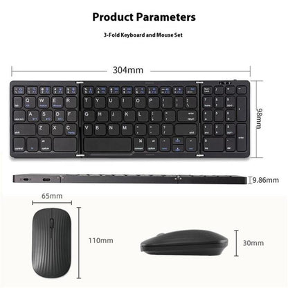 B089 Foldable Wireless Keyboard Mouse Set