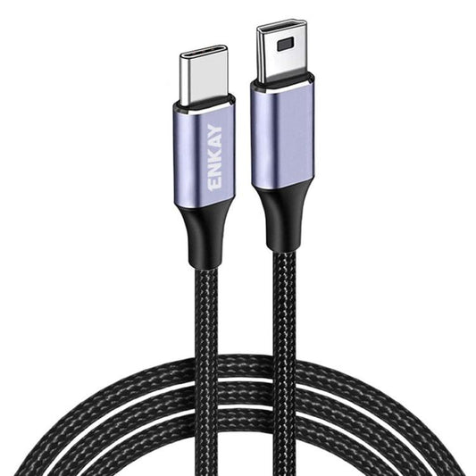 ENKAY USB-C / Type-C to Mini USB 2.0 Charging Cord Data Cable For Digital Cameras / MP3 Players, Length 1m