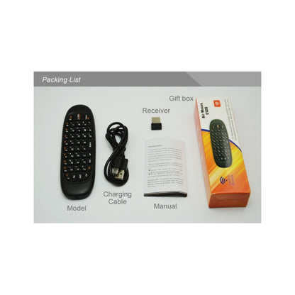 Мини-клавиатура C120 2.4G, беспроводная дистанционная мышь с 3 гироскопами и 3 датчиками гравитации для ПК / HTPC / IPTV / Smart TV и Android TV Box и т. д.