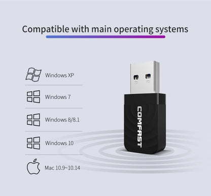 COMFAST CF-812AC USB WiFi Adapter-1300 Mbps USB di Rete Wireless wifi
