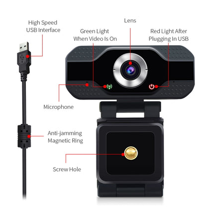 Веб-камера HD 1080P со встроенным микрофоном, умная веб-камера USB для потоковой передачи видео Beauty Live Camera для компьютера Android TV