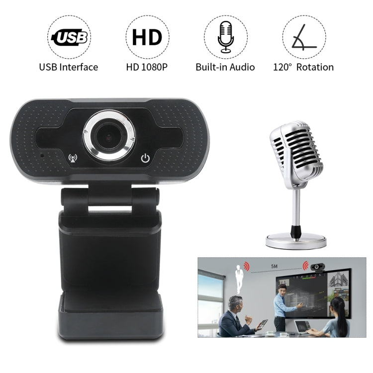 Веб-камера Full HD 1080P с микрофоном с шумоподавлением, потоковая трансляция по Skype для компьютера Android TV