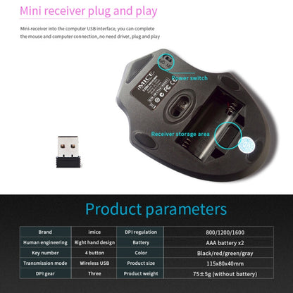 iMICE 2.4GHz 2000DPI Adjustable USB 3.0 Receiver Optical Computer Mouse