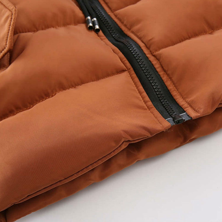 Winter Children Mid-length Thick Warm Down Jacket Cartoon Animal Ear Shape Hooded Cotton Jacket
