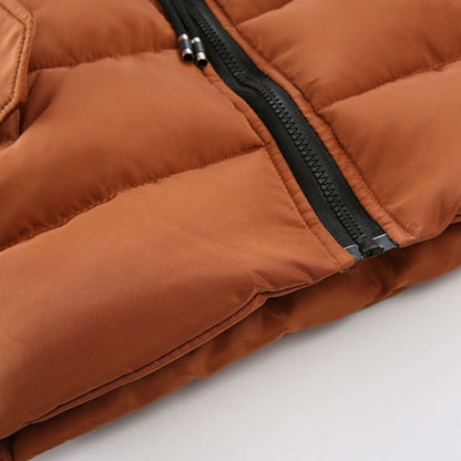 Winter Children Mid-length Thick Warm Down Jacket Cartoon Animal Ear Shape Hooded Cotton Jacket