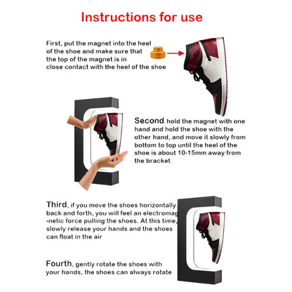 LM-001 LED Lighting Magnetic Levitation Shoes Display Stand