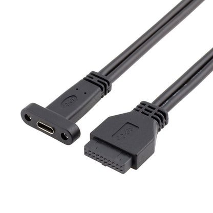 50 cm USB3.0 20P uz USB C tipa mātes šasijas PCI bitu deflektora vadu