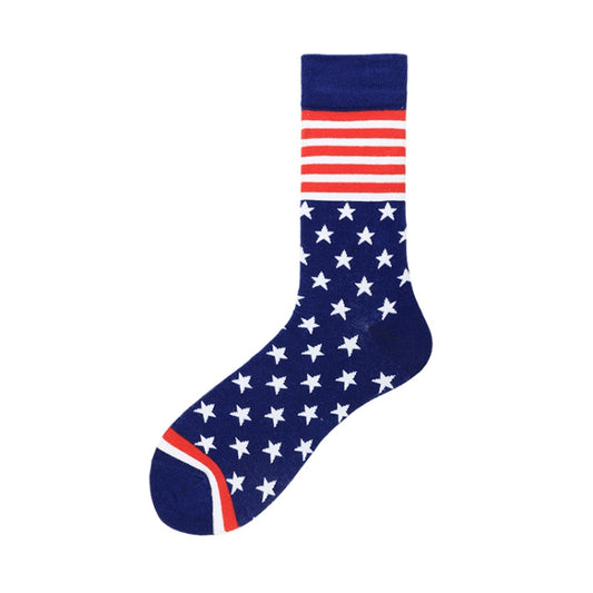 Men Tube Socks Cotton Color Flag Street Trendy Socks