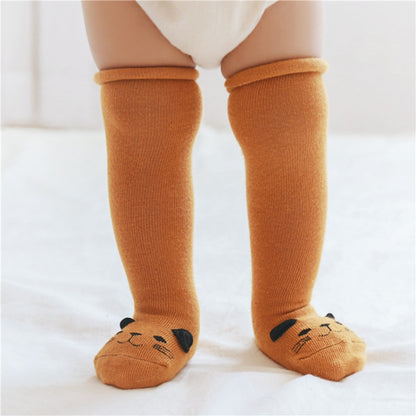 Autumn And Winter Baby Thigh Socks Curling Loose Mouth Children Cartoon Non-Slip Toddler Socks