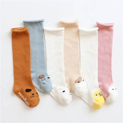 Autumn And Winter Baby Thigh Socks Curling Loose Mouth Children Cartoon Non-Slip Toddler Socks