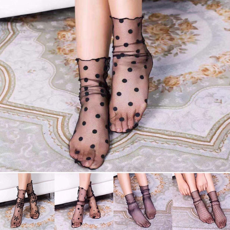 3 Pairs Lace Socks Fishnet Embroidered High Fish Women Net Socks Ankle Short Socks Ruffle Sexy