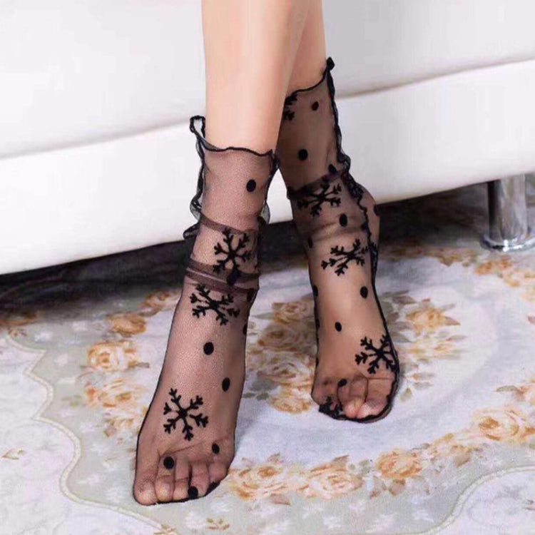 3 Pairs Lace Socks Fishnet Embroidered High Fish Women Net Socks Ankle Short Socks Ruffle Sexy