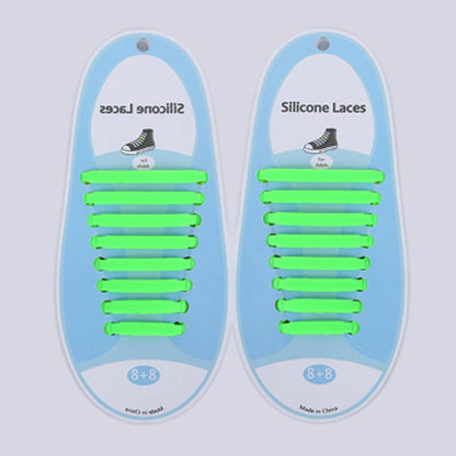 16 PCS / Set Running No Tie Shoelaces Fashion Unisex Athletic Elastic Silicone ShoeLaces