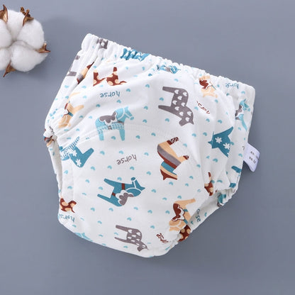 6 Layer Baby Diaper Waterproof  Reusable Cloth Diapers Baby Cotton Training  Underwear Pants Diaper