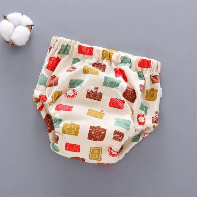 6 Layer Baby Diaper Waterproof  Reusable Cloth Diapers Baby Cotton Training  Underwear Pants Diaper