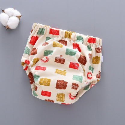 6 Layer Baby Diaper Waterproof  Reusable Cloth Diapers Baby Cotton Training  Underwear Pants Diaper