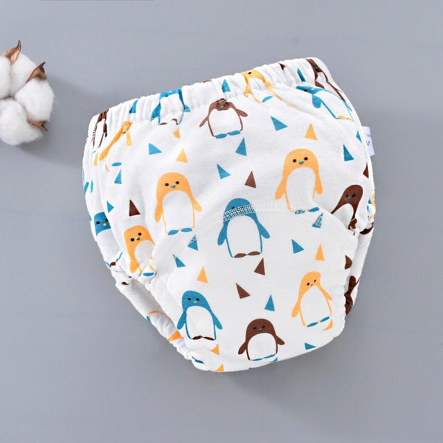 6 Layer Baby Diaper Waterproof  Reusable Cloth Diapers Baby Cotton Training  Underwear Pants Diaper