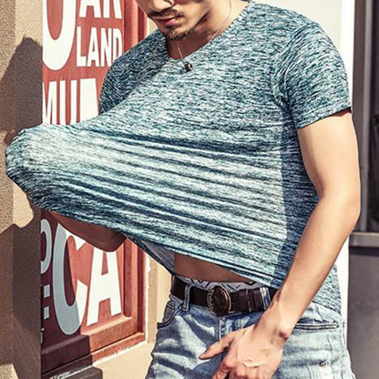 Tops Tees Casual Short Sleeve Pure T-shirts Clothes for Men