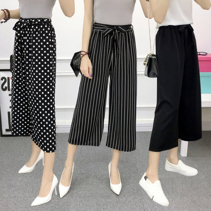 Wide Leg Pants Female Summer High Waist Was Thin Ladies Casual Pants