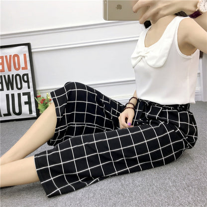 Wide Leg Pants Female Summer High Waist Was Thin Ladies Casual Pants