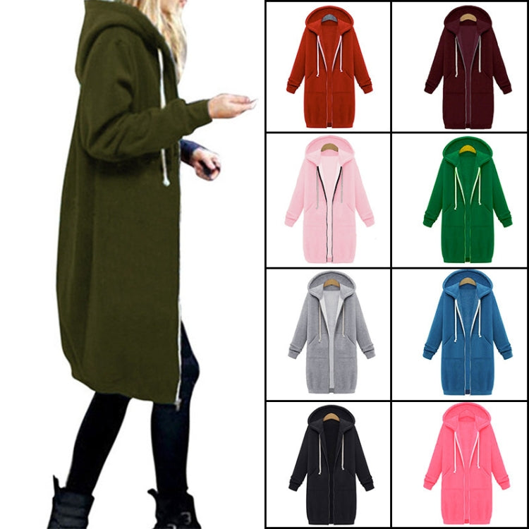 Women Hooded Long Sleeved Sweater In The Long Coat