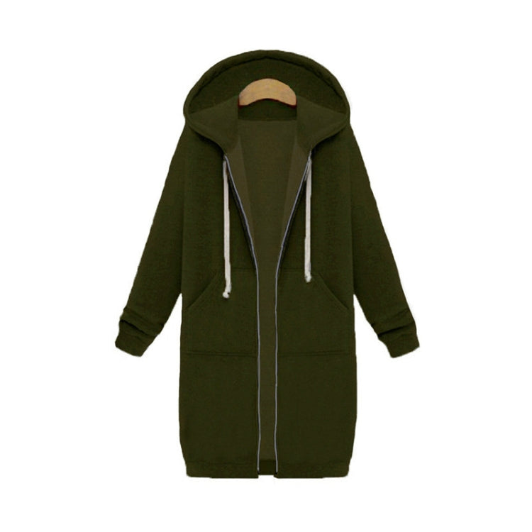 Women Hooded Long Sleeved Sweater In The Long Coat