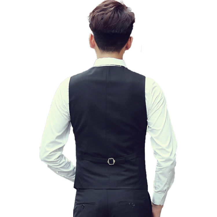 Men Vest Slim Korean Work Clothes Suit Vest Groomsmen Professional Wear Men Vest