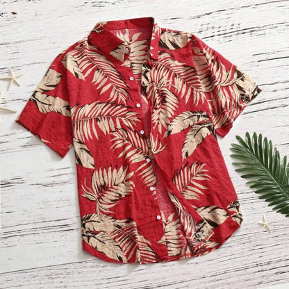 Cotton Casual Beach Holiday Print Shirt for Men