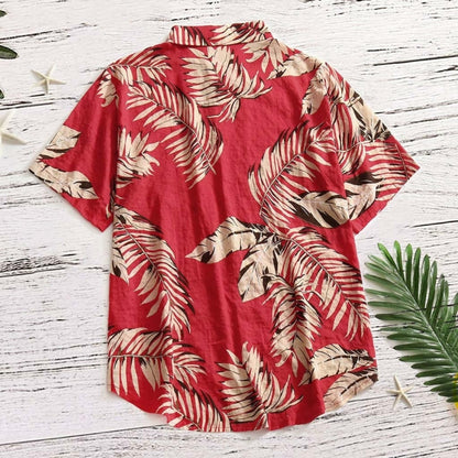 Cotton Casual Beach Holiday Print Shirt for Men