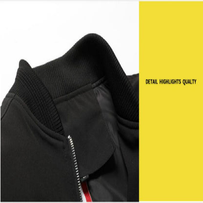 Men Zipper Jacket Male Casual Streetwear Hip Hop Slim Fit Pilot Coat Men Clothing