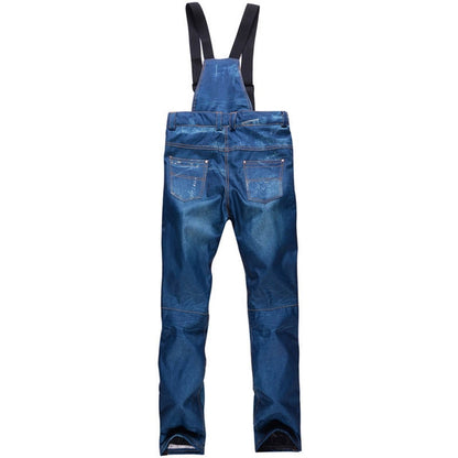 Men Snow Pants Cowboy Style Winter Outdoor Snowboarding Skiing Trousers with Belt