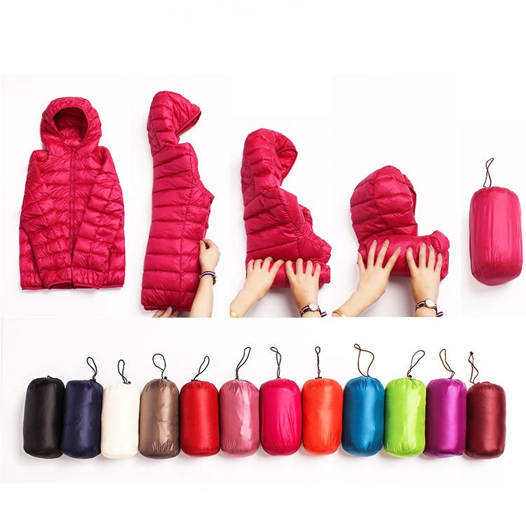 Casual Ultra Light White Duck Down Jacket Women Autumn Winter Warm Coat Hooded Parka