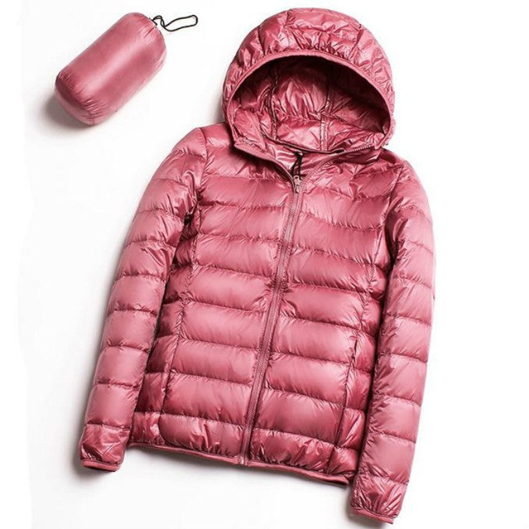 Casual Ultra Light White Duck Down Jacket Women Autumn Winter Warm Coat Hooded Parka