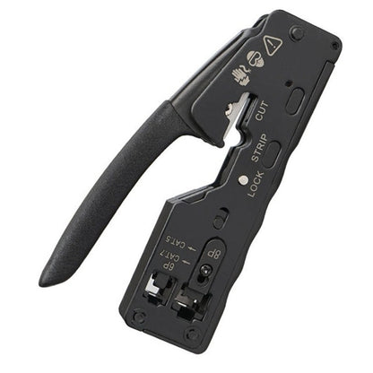 Multifunctional Seven-type Through-hole Crystal Head 6P8P Wire Stripping Network Tool Extrusion Crimping Wire Network Cable Pliers