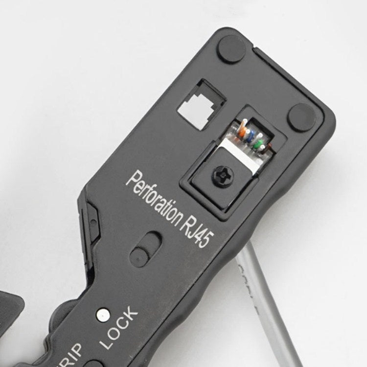 Multifunctional Seven-type Through-hole Crystal Head 6P8P Wire Stripping Network Tool Extrusion Crimping Wire Network Cable Pliers