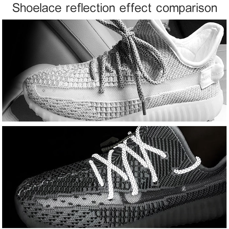 Reflective Shoe laces Round Sneakers ShoeLaces Kids Adult Outdoor Sports Shoelaces