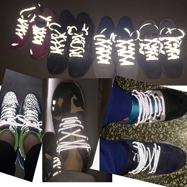 Reflective Shoe laces Round Sneakers ShoeLaces Kids Adult Outdoor Sports Shoelaces