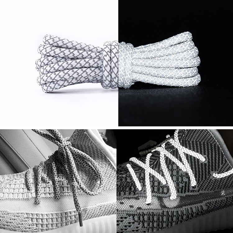 Reflective Shoe laces Round Sneakers ShoeLaces Kids Adult Outdoor Sports Shoelaces