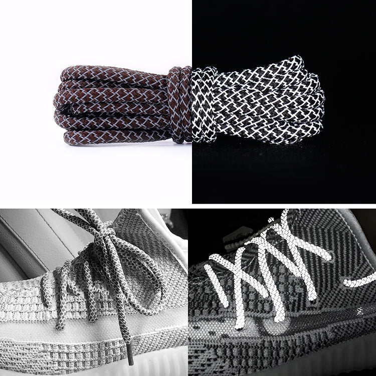 Reflective Shoe laces Round Sneakers ShoeLaces Kids Adult Outdoor Sports Shoelaces