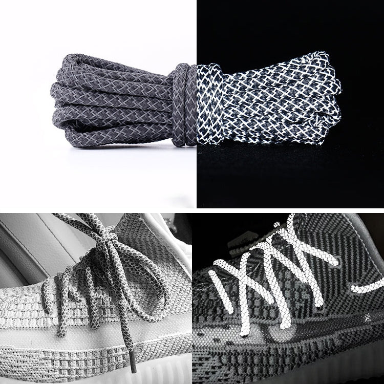 Reflective Shoe laces Round Sneakers ShoeLaces Kids Adult Outdoor Sports Shoelaces