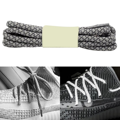 Reflective Shoe laces Round Sneakers ShoeLaces Kids Adult Outdoor Sports Shoelaces