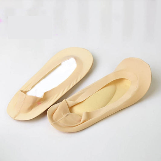 Sponge Pad Ice Silk Silicone Seamless Invisible Non-slip Sweat-absorbent Sailboat Socks